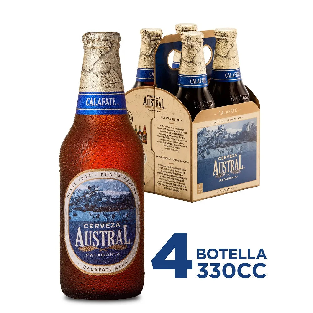 Cerveza Austral Botella (330 cc) Calafate x 4