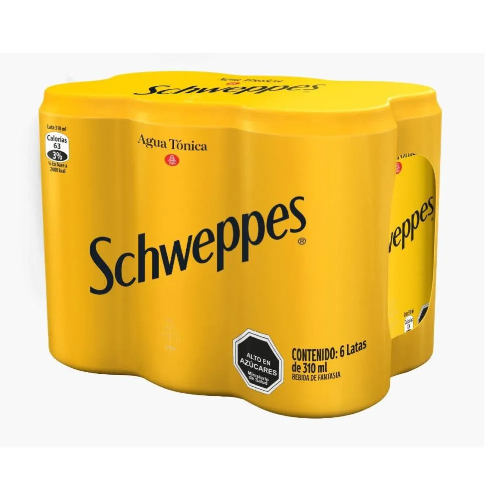 Agua Tonica Schweppes (310 ml) Lata x 6