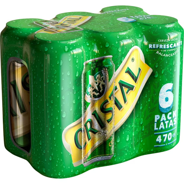 Cerveza Cristal Lata (470 cc) x 6