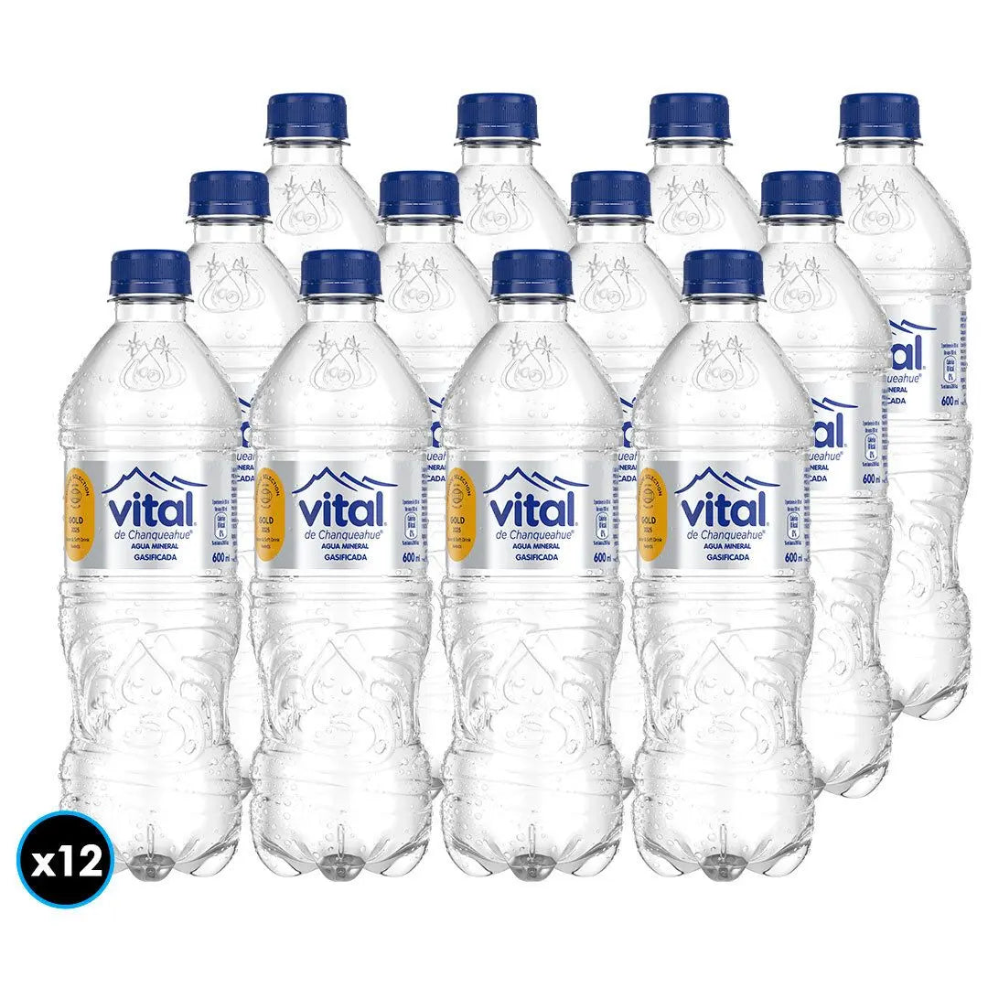 Agua Mineral Vital (600 ml) con gas x 12