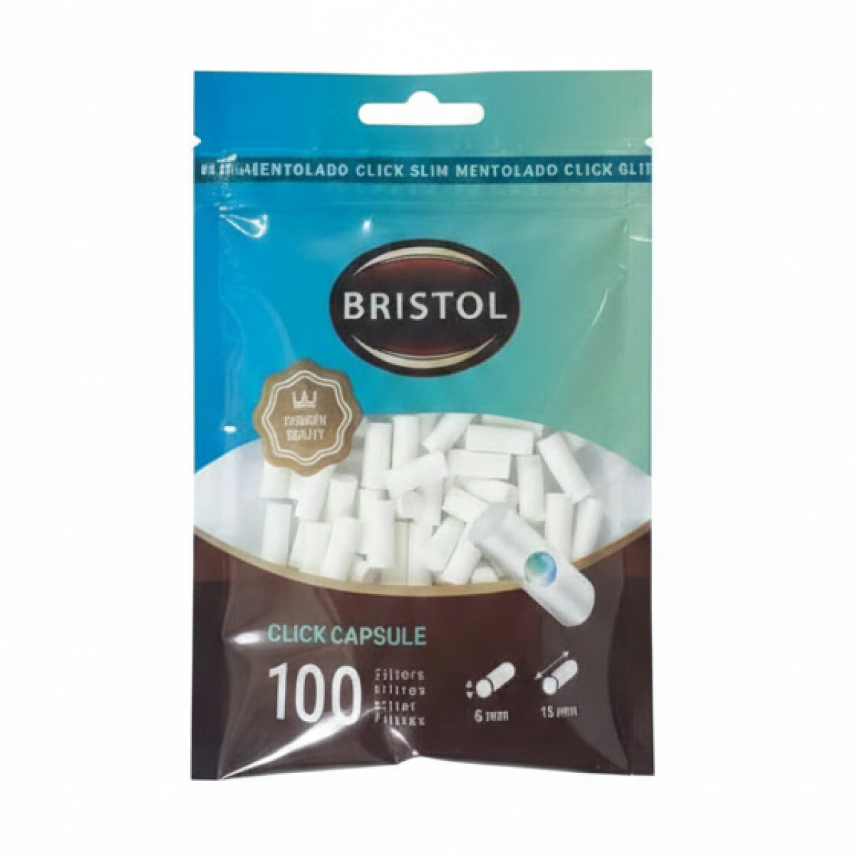 Filtro Bristol 100 un Mentol Click