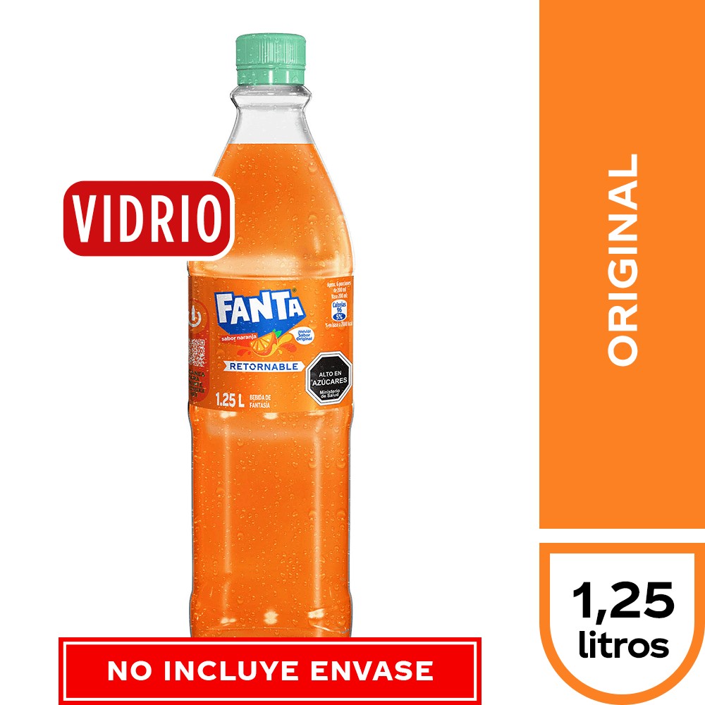 Fanta Naranja 1,25 lts Retornable