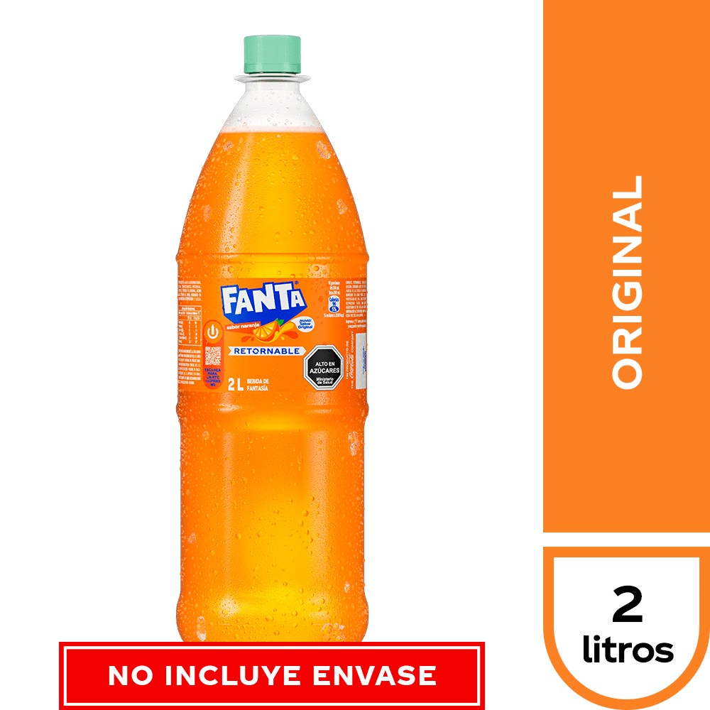 Fanta Naranja 2 lts Retornable