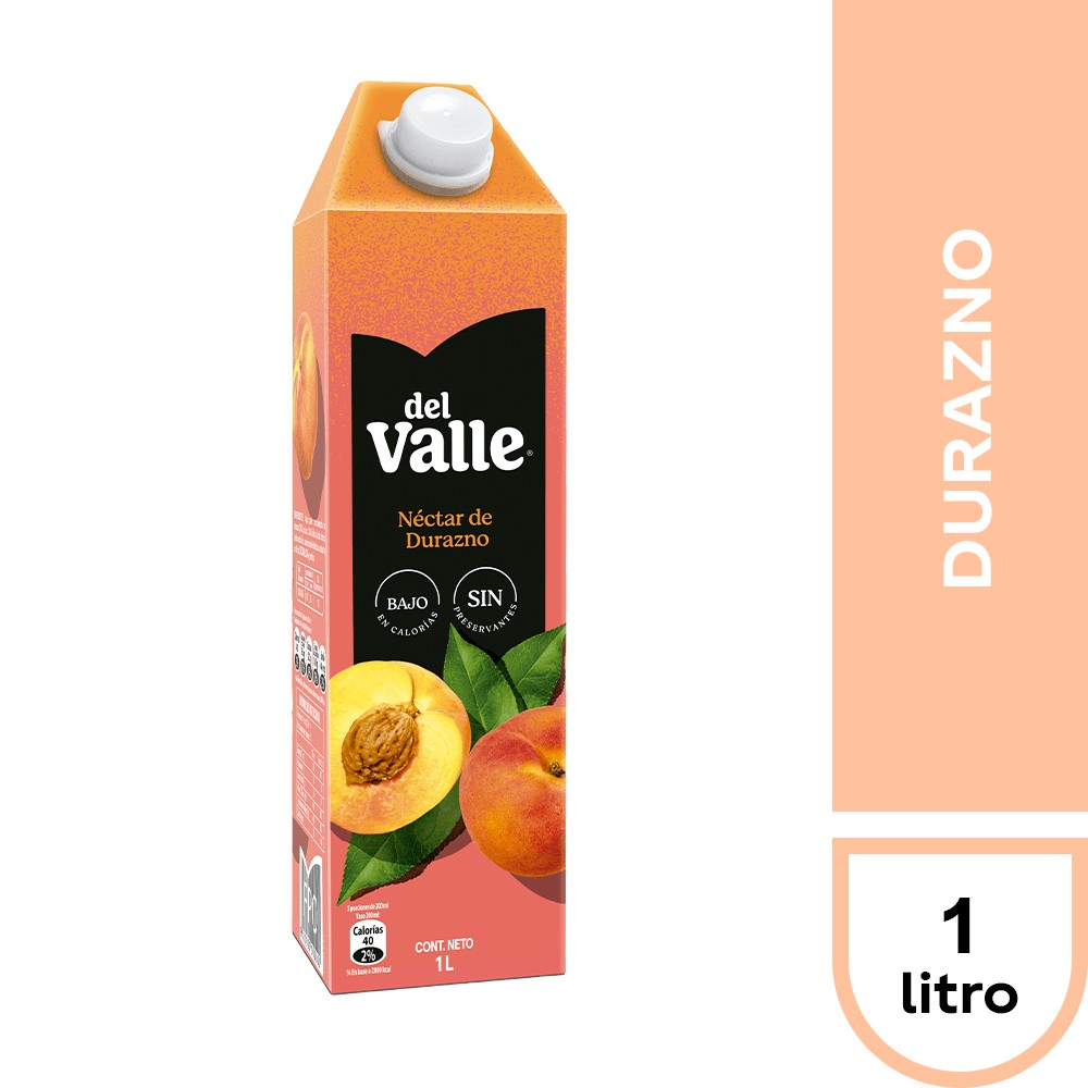 Nectar del Valle Tetra 1 Lt Durazno