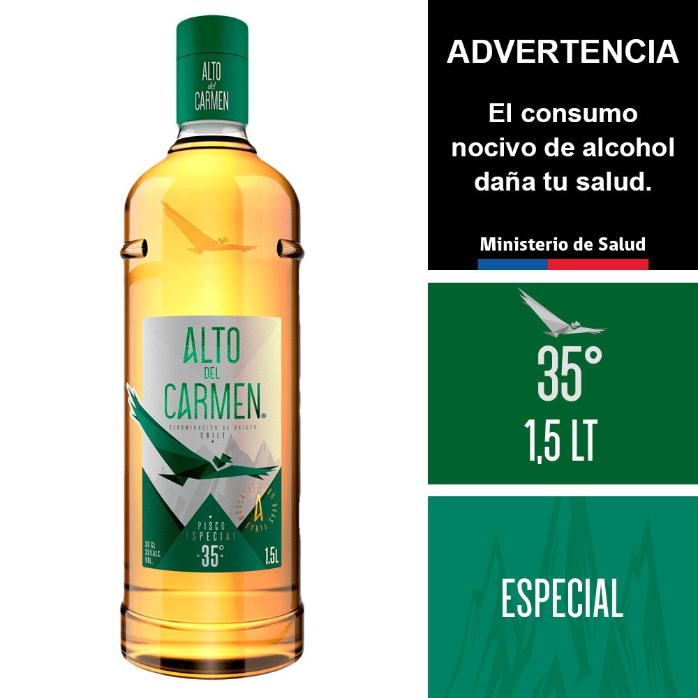 Pisco Alto del Carmen 1,5 Lts Especial 35° GL